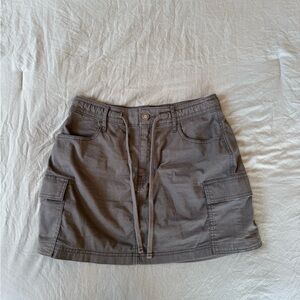 Hollister Grey Cargo Mini Skirt